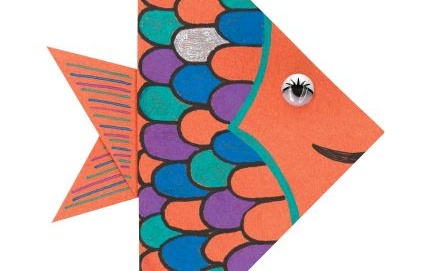 decorated origami fish
