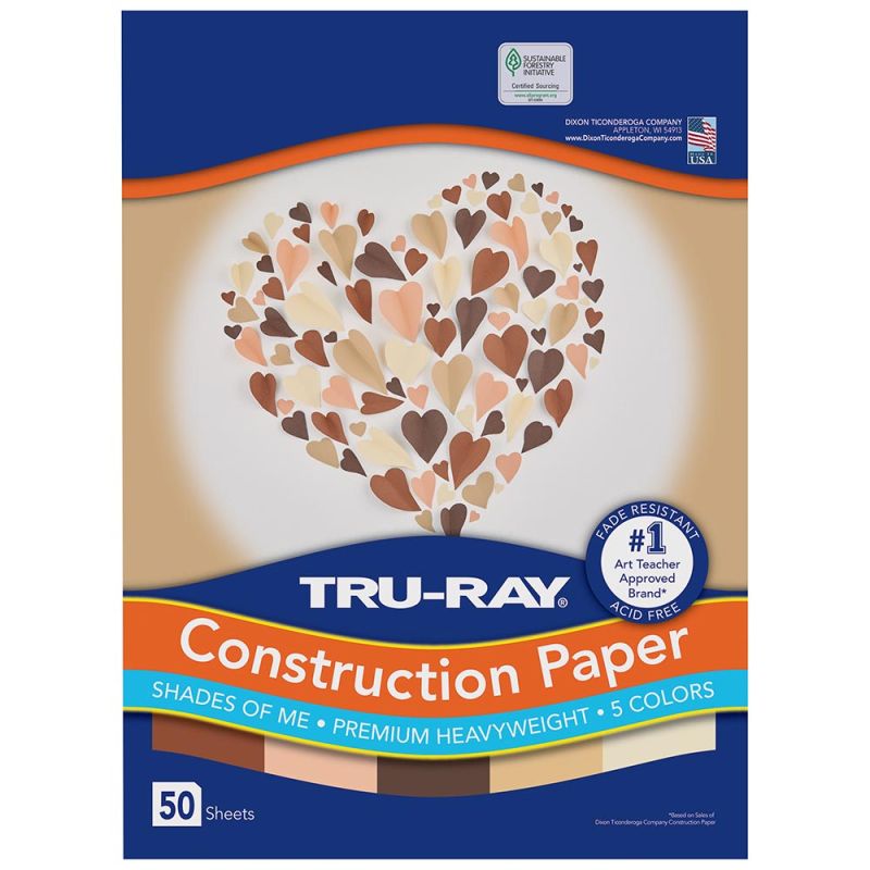TRU-RAY® CONSTRUCTION PAPER 9 X 12 GRAY COLOR, 50 SHEETS - Multi access  office