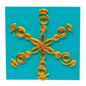 finished quilled snowflake